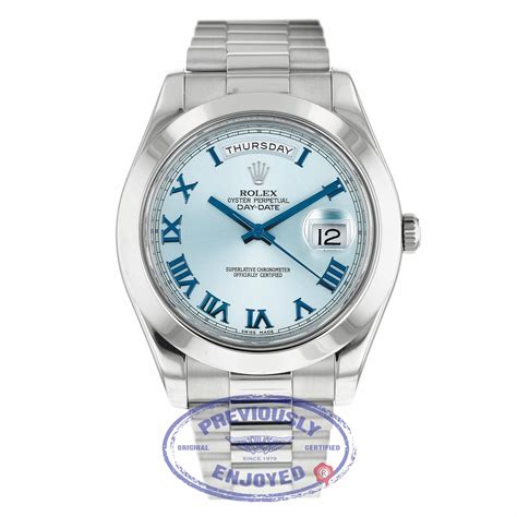 rolex day date ii platinum ice blue